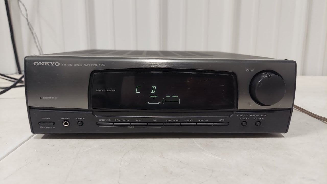 Onkyo FM-AM Tuner Amplifier R-30 - YouTube