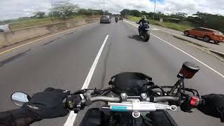 Honda cb650r punching to the limits