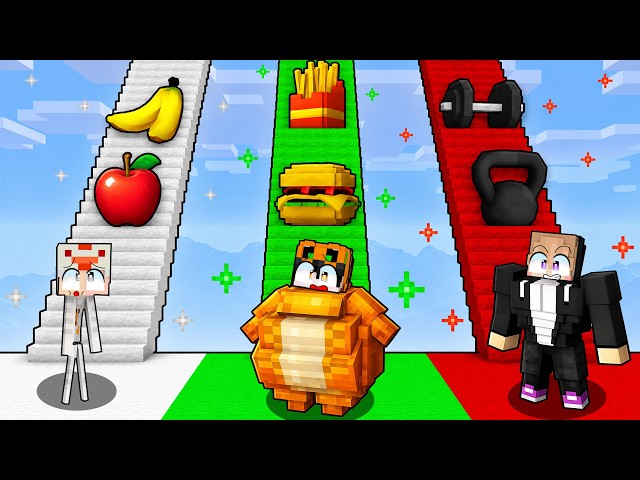 JANGAN SALAH PILIH TANGGA GENDUT VS KURUS VS BEROTOT DI MINECRAFT!!