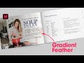 Learn how to apply a gradient feather, select subject text wrap in Adobe InDesign