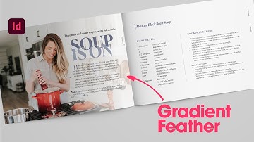 Learn how to apply a gradient feather, select subject text wrap in Adobe InDesign