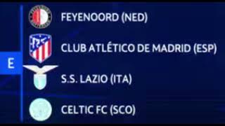UEFA Champions League groups announced