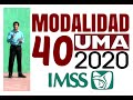 Tabla de pagos 2020 para MODALIDAD 40 IMSS y su "efecto escuadra".