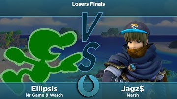 Undertow 2023 LF - Ellipsis (Mr. Game and Watch, Fox) vs Jagz$ (Marth)