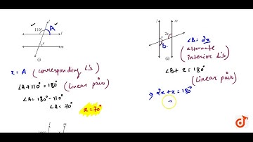 Find the value of `x` in each of the following figures if `l||m.`...