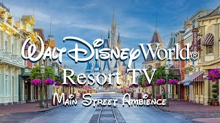 Disney Resort TV  Disney World Main Street Ambience  Beautiful Clouds  WDW Today Channel