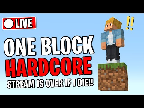 MINECRAFT ONE BLOCK HARDCORE LIVE!! **NEW SERIES TOMORROW!!** - MINECRAFT ONE BLOCK HARDCORE LIVE!! **NEW SERIES TOMORROW!!**
