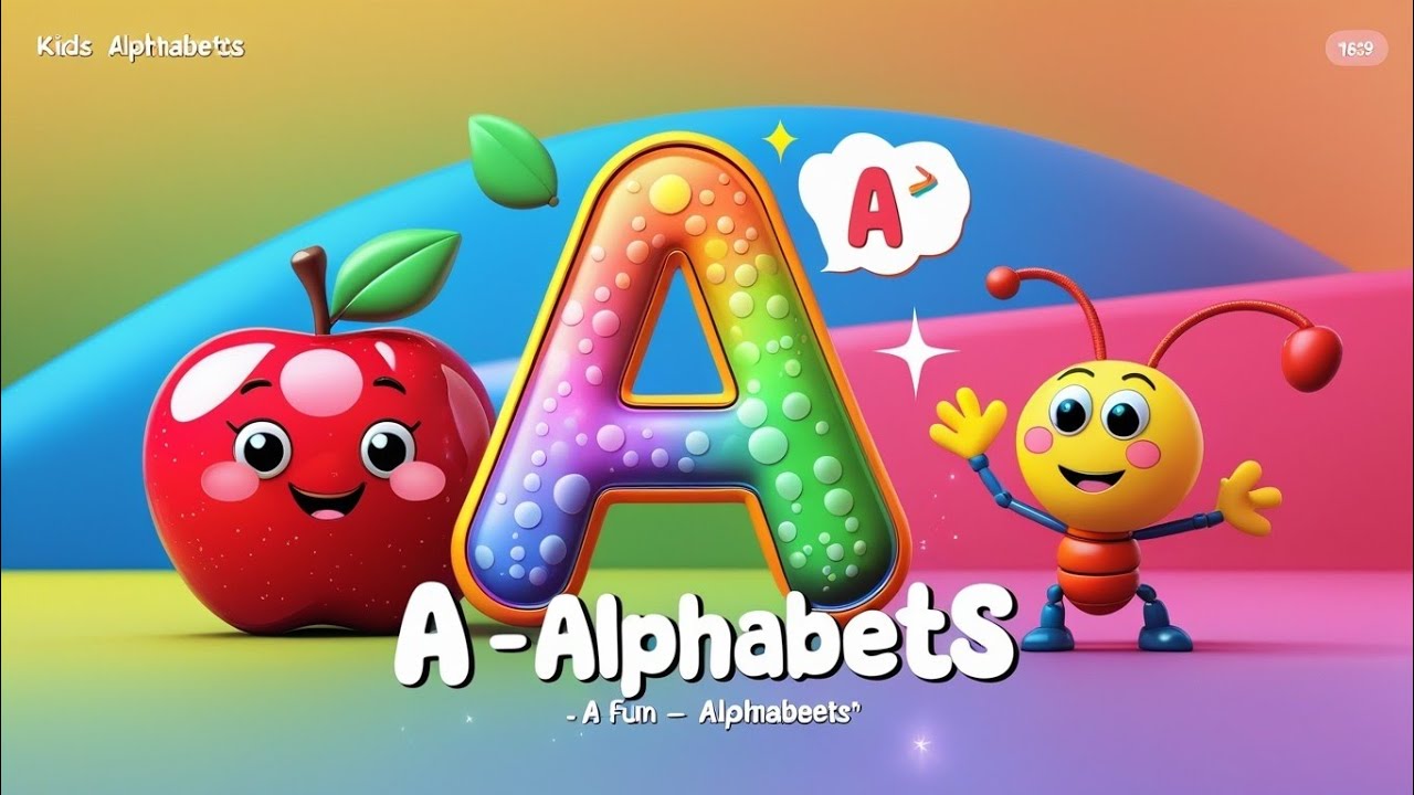 "A for Apple Ant Axe | ABC Learning Song for Kids | Preschool Alphabet ...