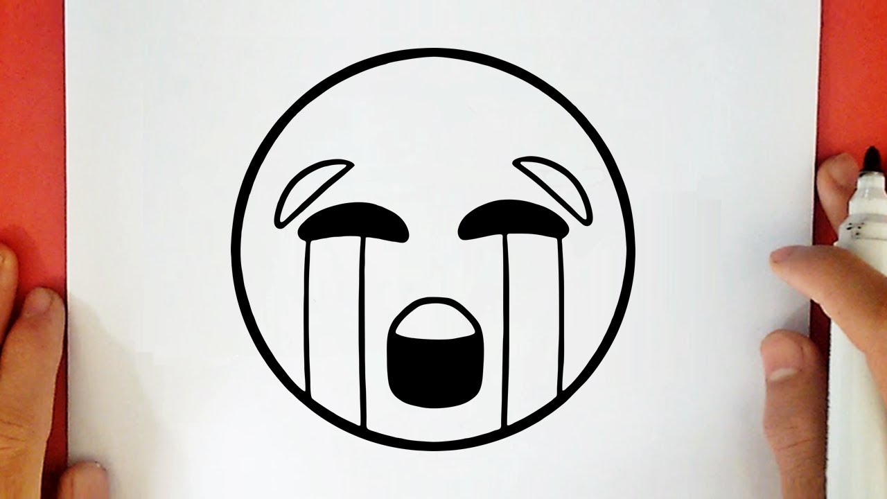 Crying chat emoticon sketch Royalty Free Vector Image