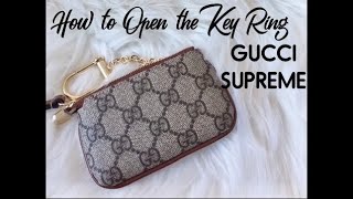 How to Open the Gucci GG Supreme Key Ring / Key Pouch / Metal Hook