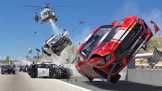 Police Chase and Epic Car Crashes | BeamNG.Drive #168