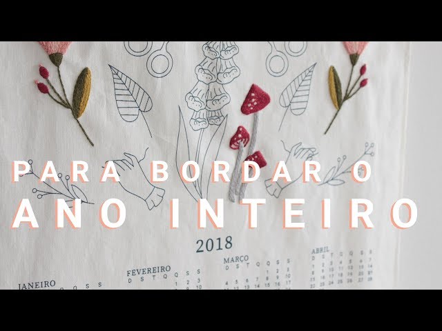 Conversa sobre pontos: calendário bordado