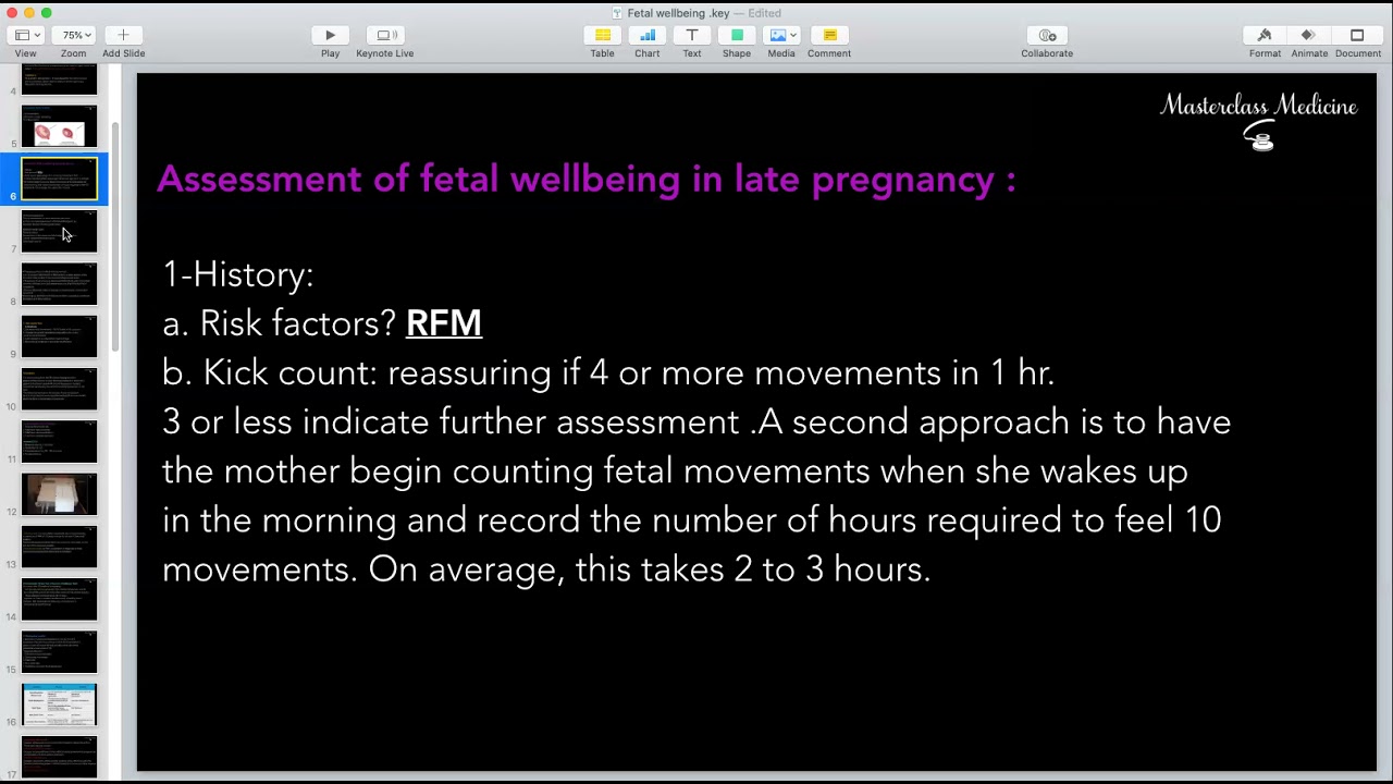 Fetal Wellbeing During Pregnancy & Labour - OB course - Masterclass Medicine