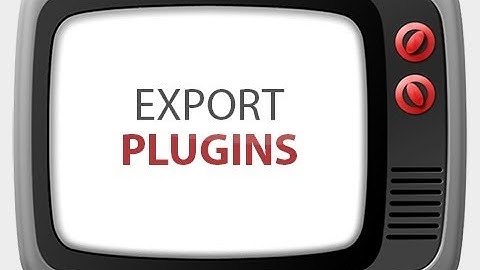 Export plugins