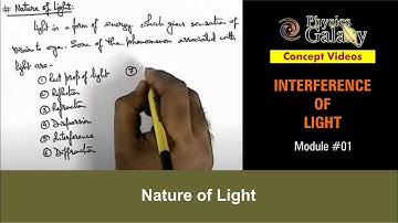 Class 12 Physics | Interference of Light | #1 Nature of Light | For JEE & NEET