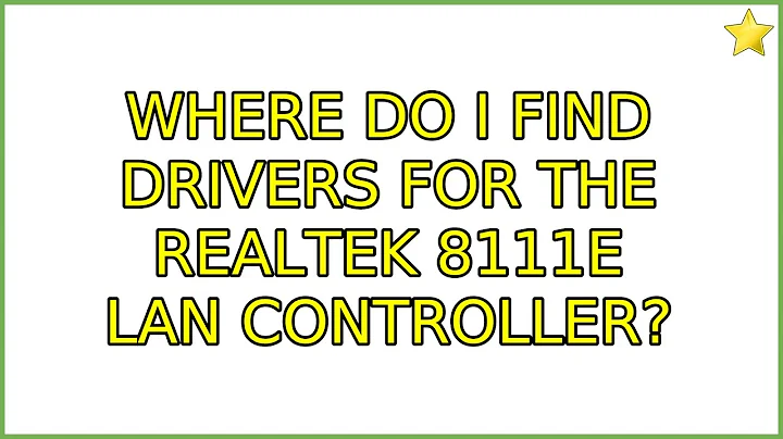 Ubuntu: Where do I find drivers for the Realtek 8111E LAN controller? (2 Solutions!!)