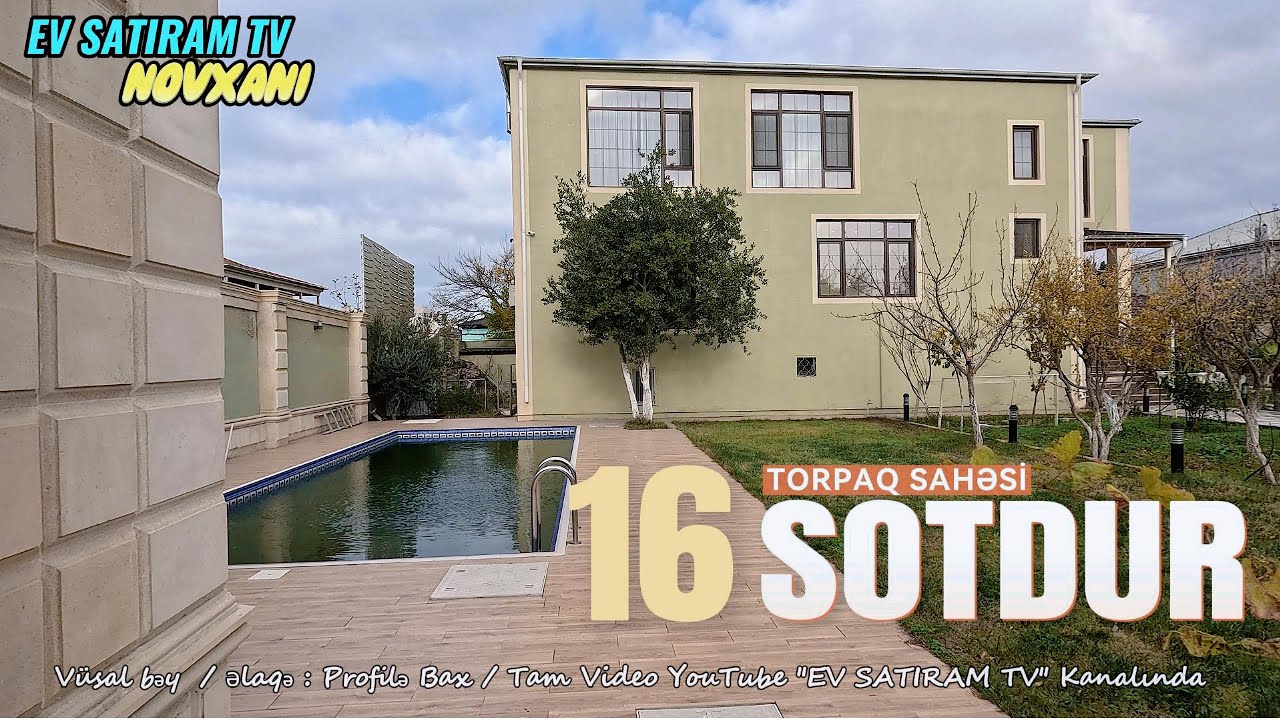 🌟Barter Mümkündür! Novxanıda, 🌳16 Sotda Bağlı-Bağçalı Ev Satılır🏡 /Недвижимость / EV SATIRAM TV