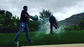 Taylor Lautner perform crazy stunts with friends