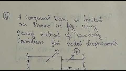 Finite Element Method | Penalty method by Prof. Vishwanath S.