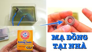 ✅ How to plate copper at home using only baking soda and a phone charger.