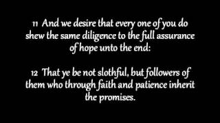 Hebrews Chapter 6 KJV AV Read Along