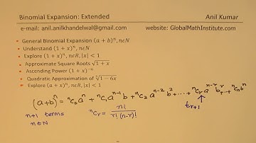 HL1 Binomial Series Extended IIT JEE GCSE AP IB Math | Grade 11 | IITJEE