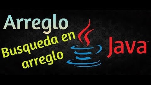 Búsqueda en arreglo en Java.