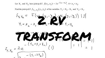 2 RV Transform Joint PDF | Change of Variables