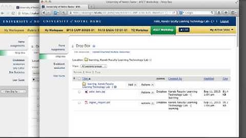Sakai Drop Box Tool Overview