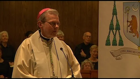 Bishop-Elect Scharfenberger Prays with Albany Flock