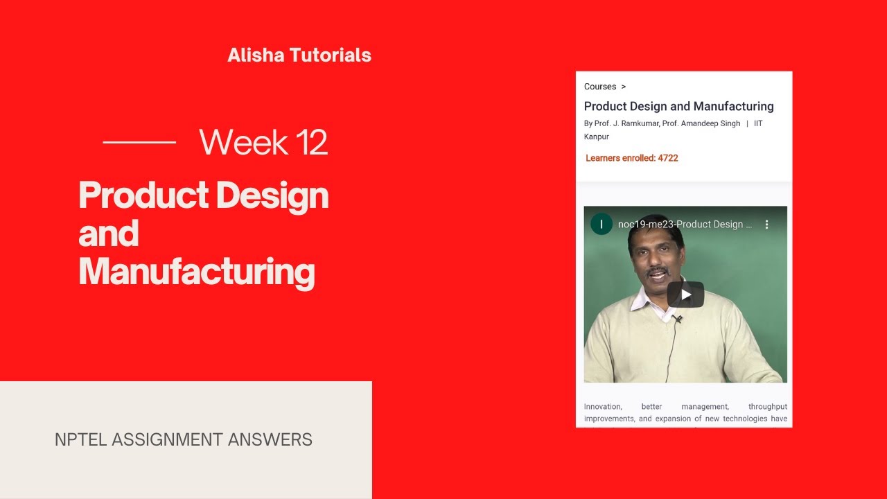 Product Design And Manufacturing Assignment 12 Answers YouTube Product Design And Manufacturing Assignment 12 Answers YouTube