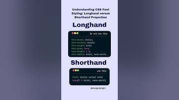 Understanding CSS Font Styling: Longhand versus Shorthand Properties #css #css3 #cssstyling