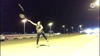 NO BRA CHALLENGE PLAYING BADMINTON