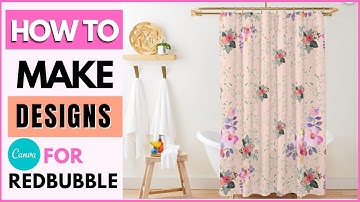 How to make quick and easy designs for Redbubble on canva || Passive income
