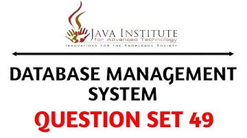 Question Set 49 | Database Management System | Java Institute
