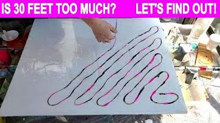 EXTREME String Pull ~ HUGE 24 x 30 Canvas! | 30 Foot String Dip | How Much String is Too Much?