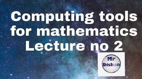 Computing tools for mathematics.