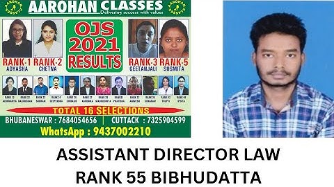 RANK 55 ASSISTANT DIRECTOR LAW-BIBHUDATTA BEHERA-AAROHAN CLASSES-7684054656