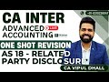 Revision  as 18 related party disclosure  ca inter advanced accounting by ca vipul dhall