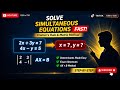 SIMULTANEOUS EQUATION: USING CRAMAS RULE OR MATRIX METHOD