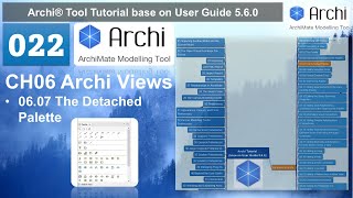 Archi Tutorial 022 - ch06 Archi Views - 06.07 Detached Palette