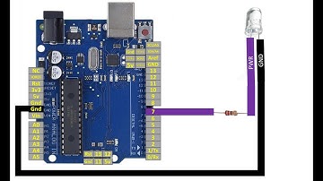 Blinking an LED with an Arduino UNO.
