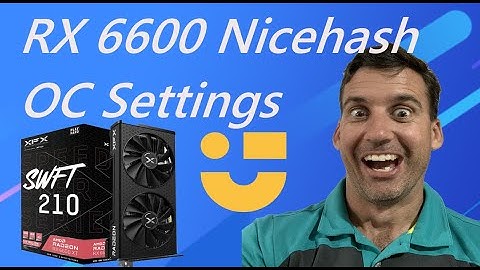 RX6600 (non-XT) OC Settings- XFX SWFT 210- NiceHash- Nanominer- 29 MH/s @ 59W #nicehash #mining