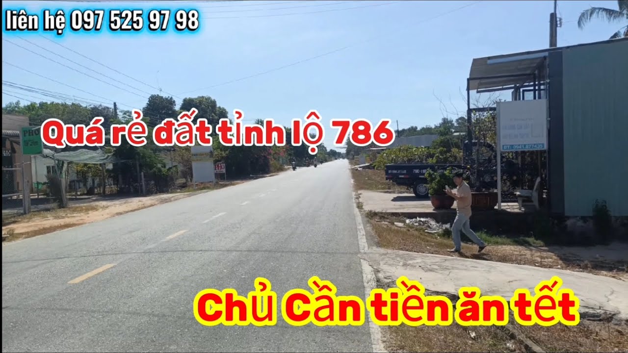 65💕BÁN ĐẤT ĐƯỜNG TỈNH LỘ 786 400M2 THỔ CƯ 