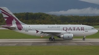 Fullhd Rare Qatar Amiri Flight Airbus A310-300 Takeoff At Genevagvalsgg
