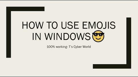 How to use emojis in windows 8/8.1/10 #emojis #howto #instant #shortcut