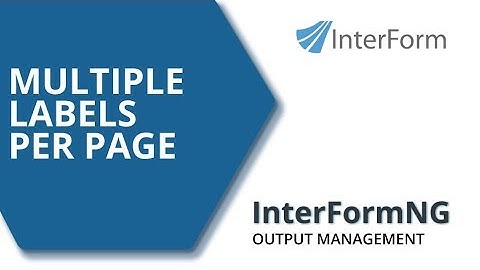 InterFormNG: Multiple labels per page
