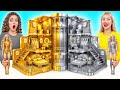 私たちは素晴らしい人形の家を作ります金対銀チャレンジ | クールなクリエイティブハック Multi DO Girls