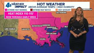 New Orleans Weather Extreme Heat and Weather Impact Alert