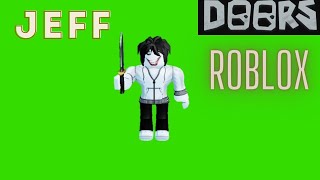 Футаж Jeff из игры  Doors Roblox на зеленом фоне